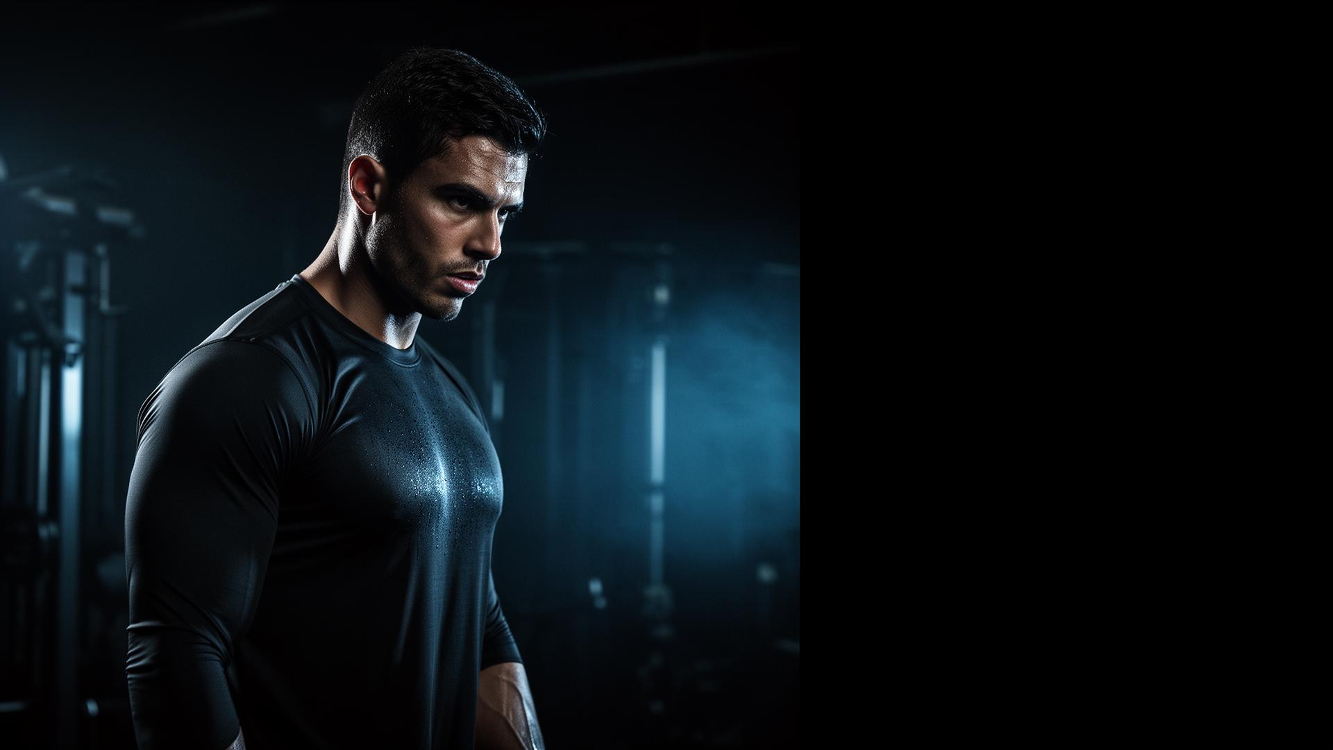 Elite athlete training in a luxury performance gym